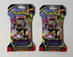 Pokemon TCG Mega Evolution Phantasmal Flames Sleeved Booster Pack Lot of 2 - Image 1