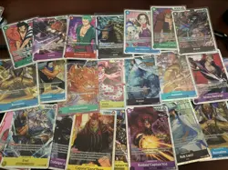 One Piece TCG SR and promo x50, 16x foil dom cards - mixed sets OP01-09 - Image 2