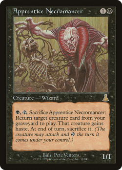Apprentice Necromancer #51 (MP) Urza's Destiny UDS Magic MTG - Image 1