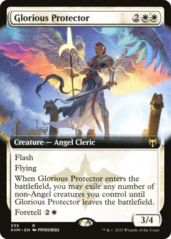 Glorious Protector (Extended Art) #335 (MP) Kaldheim KHM Magic MTG - Image 1