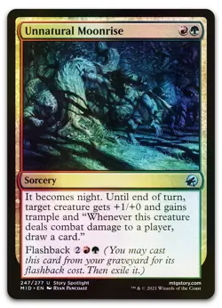 Unnatural Moonrise #247 (Foil) (NM) Midnight Hunt MID Magic MTG - Image 1
