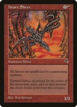 Heart Sliver #182 (Damaged) Tempest TMP Magic MTG - Image 1