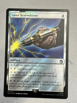 MTG Doctor Who Laser Screwdriver Uncommon Holo 0783 surge foil Universes Bey. NM - Image 1