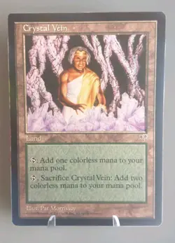 Magic The Gathering Crystal Vein Mirage Uncommon Land Regular Morrissey 1996 MTG - Image 1