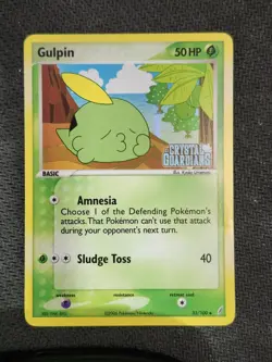GULPIN - 33/100 - EX CRYSTAl GUARDIANS - POKEMON CARD - STAMPED - REVERSE HOLO - Image 1
