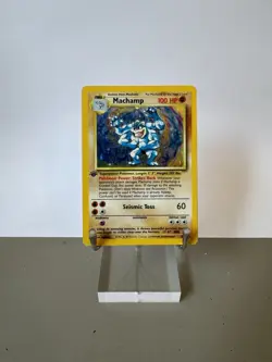 Pokemon TCG Machamp Holo 1st Edition Base Set 8/102 - MP Condition - Image 1