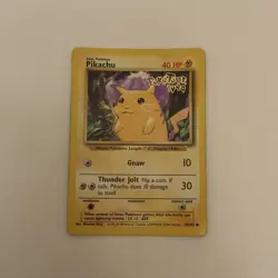 Pikachu 58/102 POKETOUR 1999 WOTC Pokemon TCG RARE - LP - Image 2