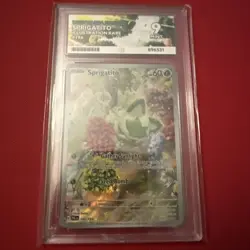 Pokemon TCG Sprigatito Holo Card S v Paldea Evolved 196/193 IR Ace Grade 9 - Image 1