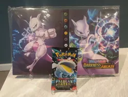 Pokemon TCG Paldean Fates Booster Pack And Binder Bundle New Mewtwo Free UK Del - Image 1
