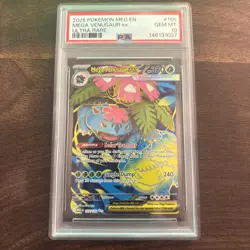 2025 Pokemon MEG En Mega Venusaur Ex Ultra Rare #155 PSA 10 Gem Mint - Image 1
