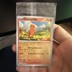 Pokemon 151 Charmander Gamestop Stamped Reverse Holo Promo 004/165 Sealed - Image 1