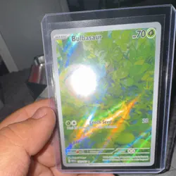 Pokemon Bulbasaur 166/165 Illustration Rare Full Art Holo Scarlet & Violet 151 - Image 1