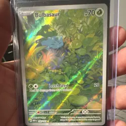 Pokemon Bulbasaur 166/165 Illustration Rare Full Art Holo Scarlet & Violet 151 - Image 2