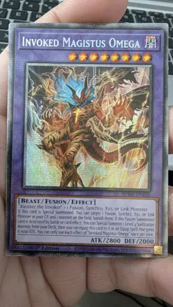 Yugioh Invoked Magistus Omega BPRO-EN100 Starlight rare 1st Edition NM - Image 1