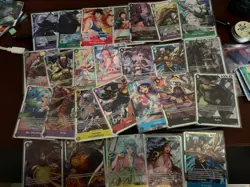 One Piece TCG SR and promo x25 cards - mixed sets OP01-09 - Image 3