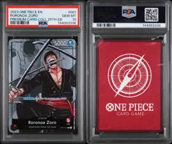 2023 ONE PIECE PREMIUM BANDAI COLLECTION 25TH EDITION #001 RORONOA ZORO PSA 10 - Image 3