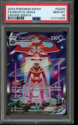 PSA 10 GEM MINT Pokemon Deoxys VMAX Crown Zenith Full Art GG45/GG70 - Image 1