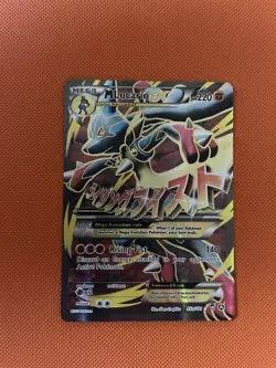 Mega M Lucario Ex 55a/111 Furious Fists Ultra Rare Full Art Holo Pokemon Card - Image 1