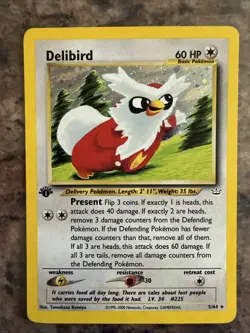 Pokemon TCG - Delibird 05/64 Neo Revelation Holo 1st Edition MINT/NEAR MINT - Image 1