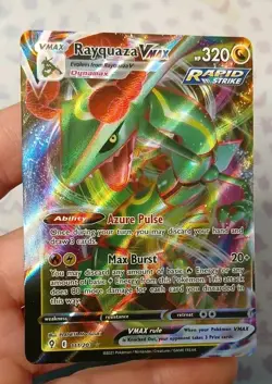 Pokemon Evolving Skies *MISCUT ERROR* Rayquaza vmax Rapid Strike 111/203 - Image 2