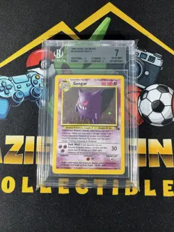1999 POKEMON Fossil Unlimited Gengar Holo BGS 7 #5/62 Near mint - Image 1