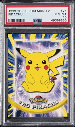 1999 TOPPS POKEMON TV #25 PIKACHU PSA 10 - Image 1