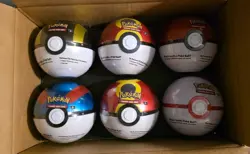 Pokemon TCG 6 Various Pokeball Lot Of 6 Tins. Costco Exclusive. New. - Image 1