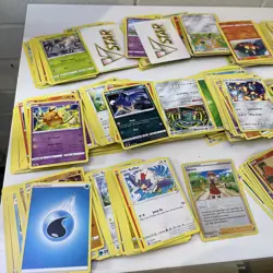 Pokemon Bulk Commons And Card Sleeves Mixed Lot 400+ TCG - Image 2