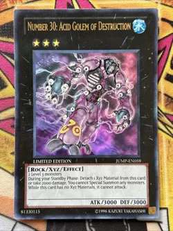 Number 30 Acid Golemn JUMP-EN059 MP Ultra Rare Limited Edition Yu-Gi-Oh - Image 1