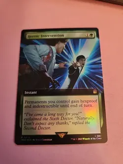 MTG Heroic Intervention (Extended Art) Foil NM Doctor Who Magic - Image 1