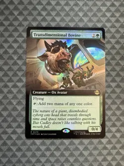 MTG Transdimensional Bovine #0274 Foil Extended Art Rare TMNT (TMT) - Image 1