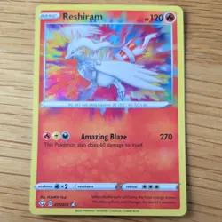 RESHIRAM 017/072 POKEMON CARD (SHINING FATES SET) AMAZING RARE HOLO - Image 2