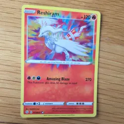 RESHIRAM 017/072 POKEMON CARD (SHINING FATES SET) AMAZING RARE HOLO - Image 3