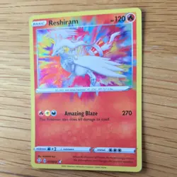 RESHIRAM 017/072 POKEMON CARD (SHINING FATES SET) AMAZING RARE HOLO - Image 4
