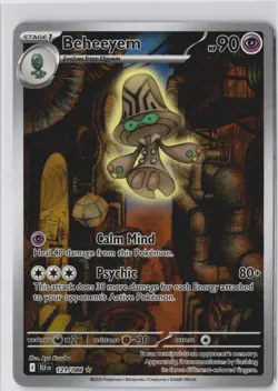 Beheeyem IR 121/086 Black Bolt Illustration Rare NM Pokemon Card - Image 1