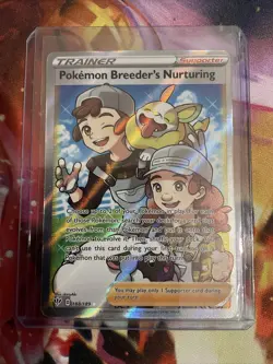 Pokemon TCG Pokemon Breeder's Nurturing Darkness Ablaze 188/189 Holo Full Art - Image 1