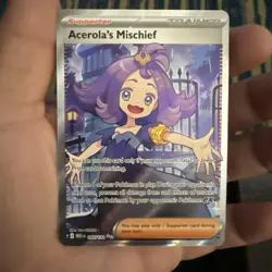 Pokemon Card Acerola's Mischief - 165/132 - ME01: Mega Evolution (MEG) - Image 2