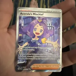 Pokemon Card Acerola's Mischief - 165/132 - ME01: Mega Evolution (MEG) - Image 5