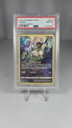 2023 POKEMON SWORD & SHIELD CROWN ZENITH #GG10 FULL ART/MEW PSA 10 - Image 1