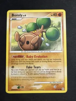 Bonsly 71/130 Diamond and Pearl Regular Card 2007 Pokemon TCG - Image 1