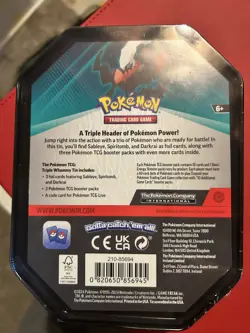 Pokemon TCG Triple Whammy Tin Set Darkrai Slaking Tyranitar 3 Tins - Image 3