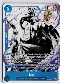 One Piece Izo Alt Art Super Rare ST22-002 SR Starter Deck 22 English - Image 3