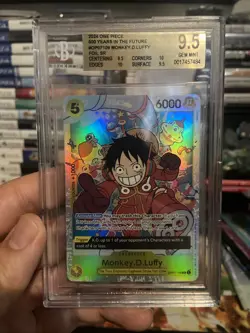 Monkey D. Luffy 500 Years In The Future EN SR OP07-109 One Piece BGS 9.5 English - Image 1