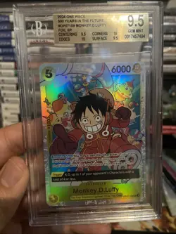 Monkey D. Luffy 500 Years In The Future EN SR OP07-109 One Piece BGS 9.5 English - Image 4