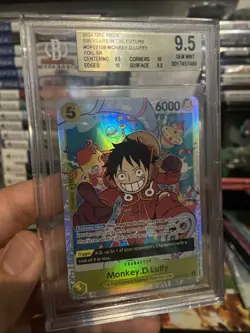 Monkey D. Luffy 500 Years In The Future EN SR OP07-109 One Piece BGS 9.5 English - Image 5