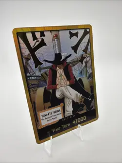One Piece The Azure Sea's Seven Hawk-Eye Mihawk Don!! Card Gold - Image 1