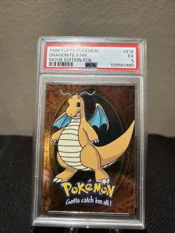 Pokemon Dragonite 1999 Topps Pokemon The Movie Stage 2 #E12 LP - Image 1