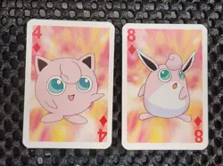Jigglypuff And Wigglytuff Pokemon 1999 Mini Deck Poker Playing Cards 2.5x1.75in - Image 1