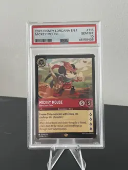 Disney Lorcana First Chapter #115 Mickey Mouse Brave Little Tailor PSA 10 Legend - Image 1