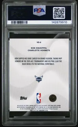 2025 Topps Chrome Kon Knueppel VOICES ORANGE GEOMETRIC /25 PSA 10 POP 1 - Image 2